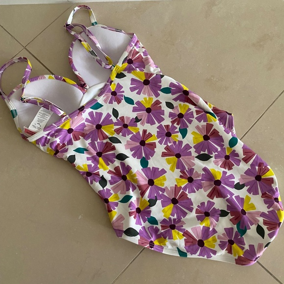 Kate Spade Floral Womens Wallflower Draped Molded Cup One Piece Size XS - Picture 5 of 9